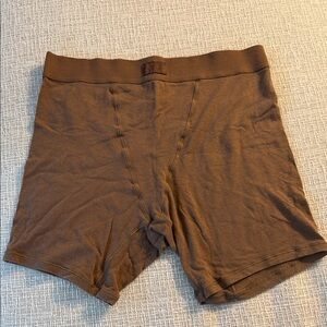 Skims Brown pajama boxers size s
